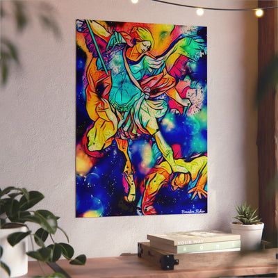The Archangel Saint Michael — Aluminum Art Panel