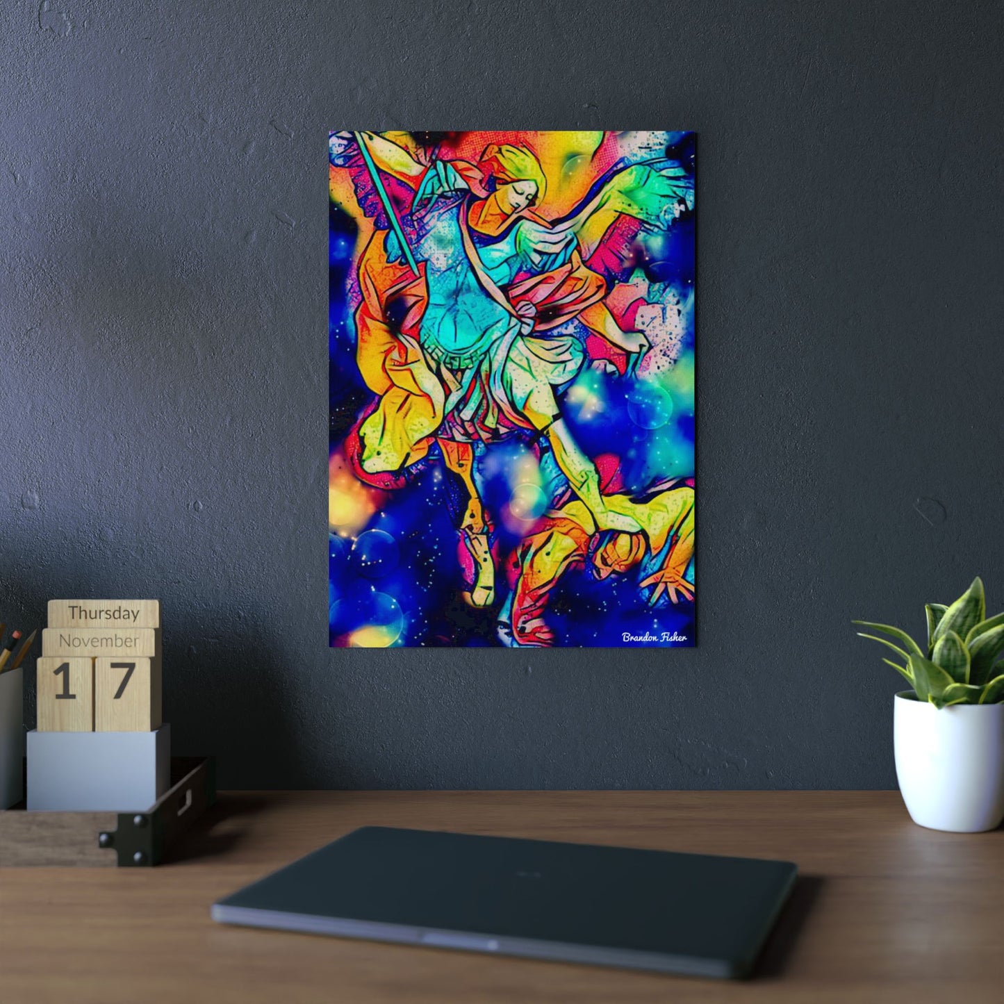 The Archangel Saint Michael — Aluminum Art Panel