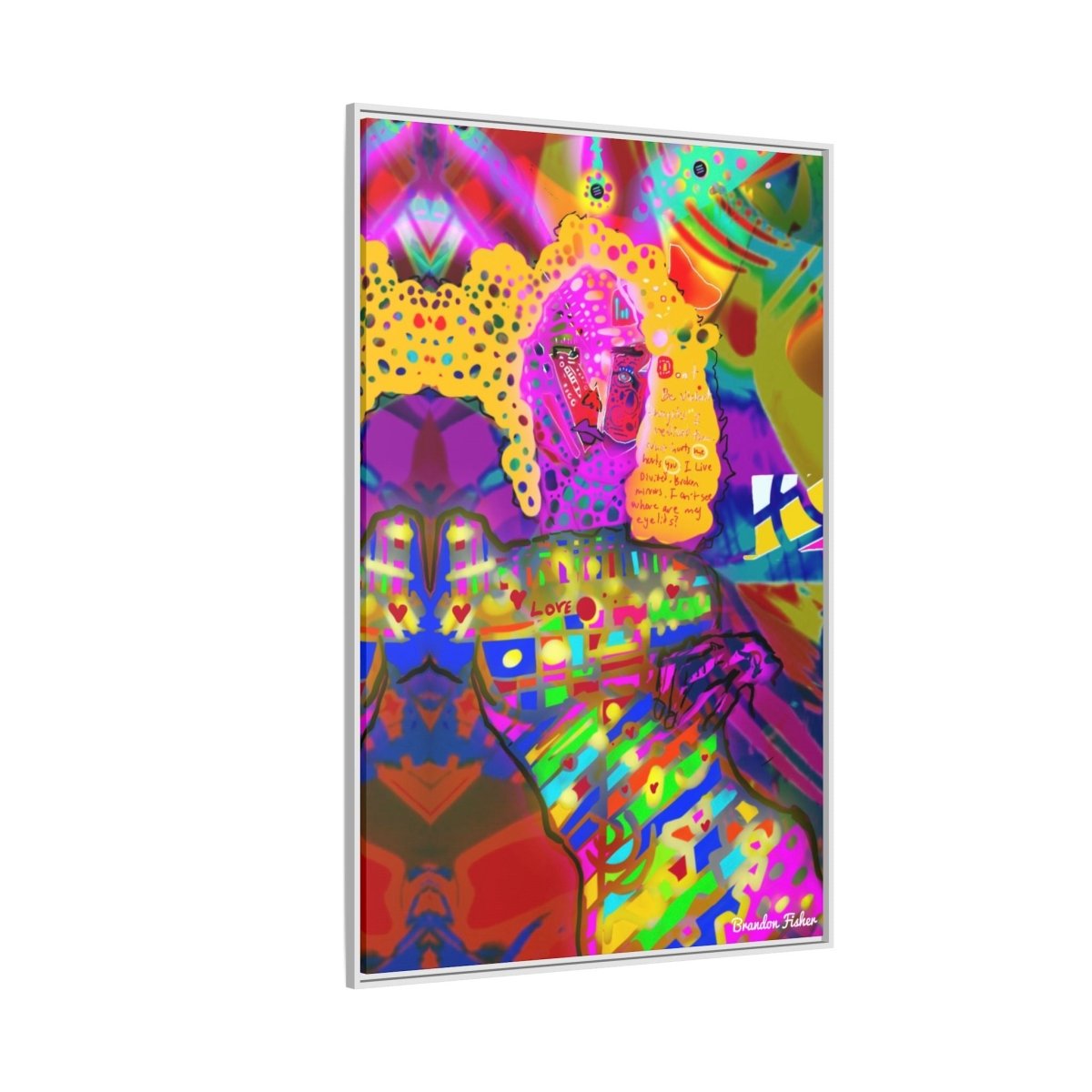 Beautiful Destruction Me - Framed Canvas Art - Brandon Fisher Art