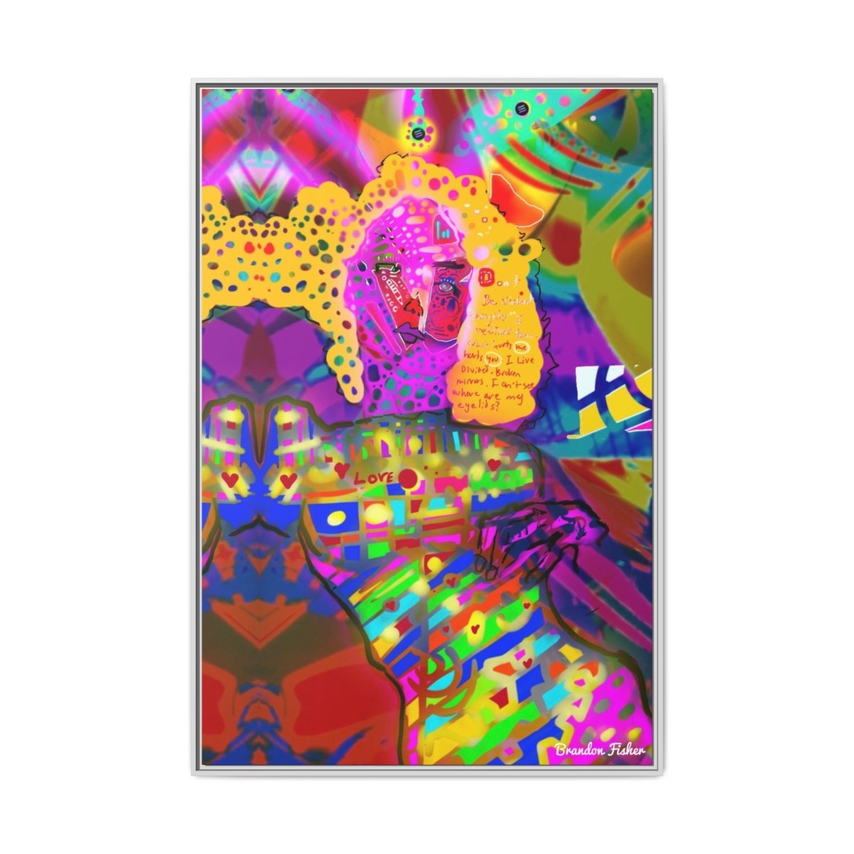 Beautiful Destruction Me - Framed Canvas Art - Brandon Fisher Art