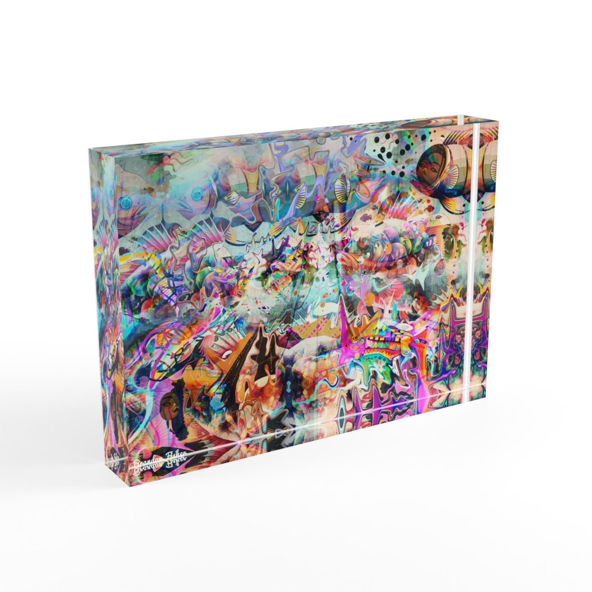 Between Us, Gold - Acrylic Photo Block - Brandon Fisher Art