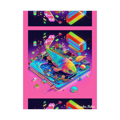 Future Fish - Vibrant Satin Poster - Brandon Fisher Art