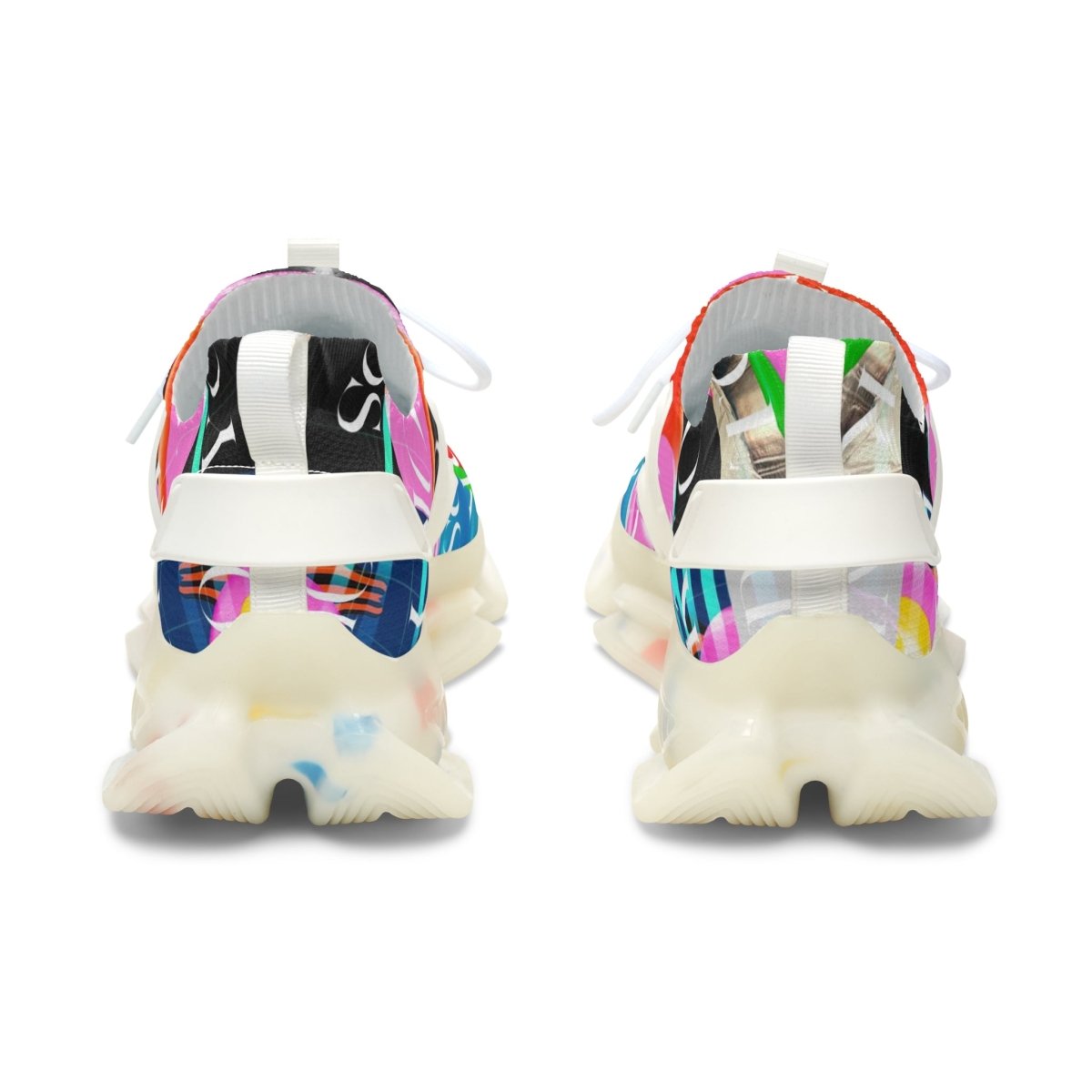 Futuristic Tokyo Hues: Women's NeonDream Sneakers - Brandon Fisher Art