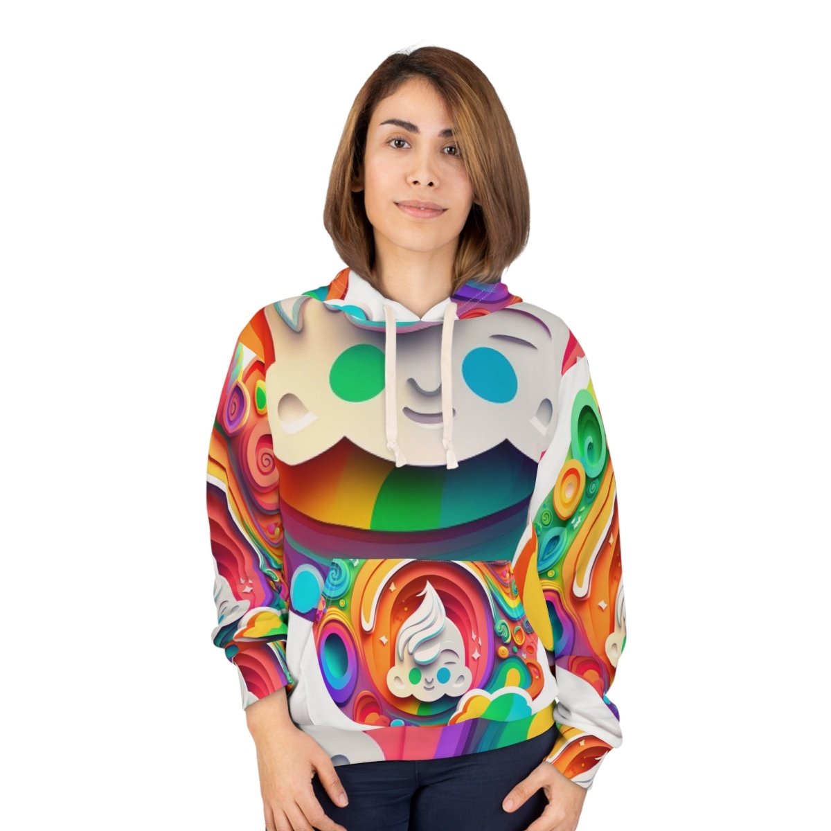 Rainbow Trip Baby AOP Unisex Pullover Hoodie - Brandon Fisher Art