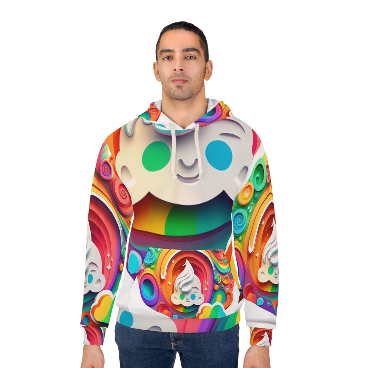 Rainbow Trip Baby AOP Unisex Pullover Hoodie - Brandon Fisher Art