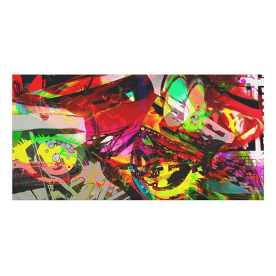 "Red Dance Deliver" Luxurious Mink Cotton Beach Towel - Brandon Fisher Art