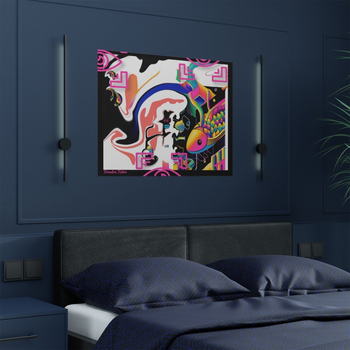 Sushi Rave - Vibrant Satin Poster - Brandon Fisher Art