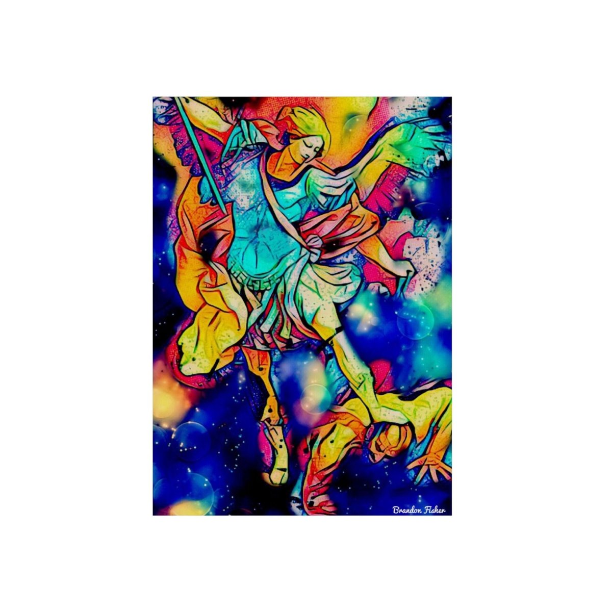 The Archangel Saint Michael — Aluminum Art Panel - Brandon Fisher Art