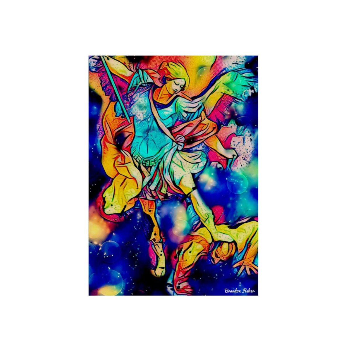The Archangel Saint Michael — Aluminum Art Panel - Brandon Fisher Art