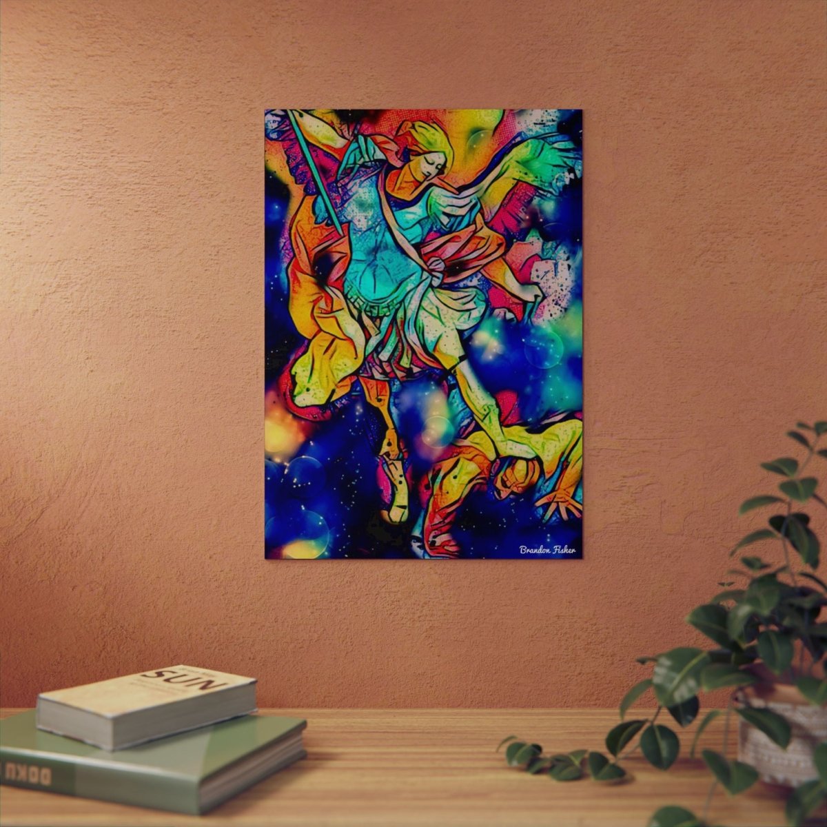 The Archangel Saint Michael — Aluminum Art Panel - Brandon Fisher Art