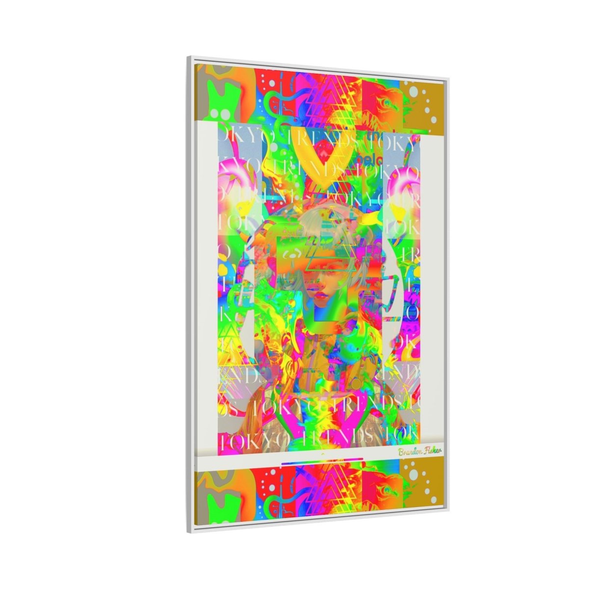 Tokyo Lights On Fire - Framed Canvas Art - Brandon Fisher Art