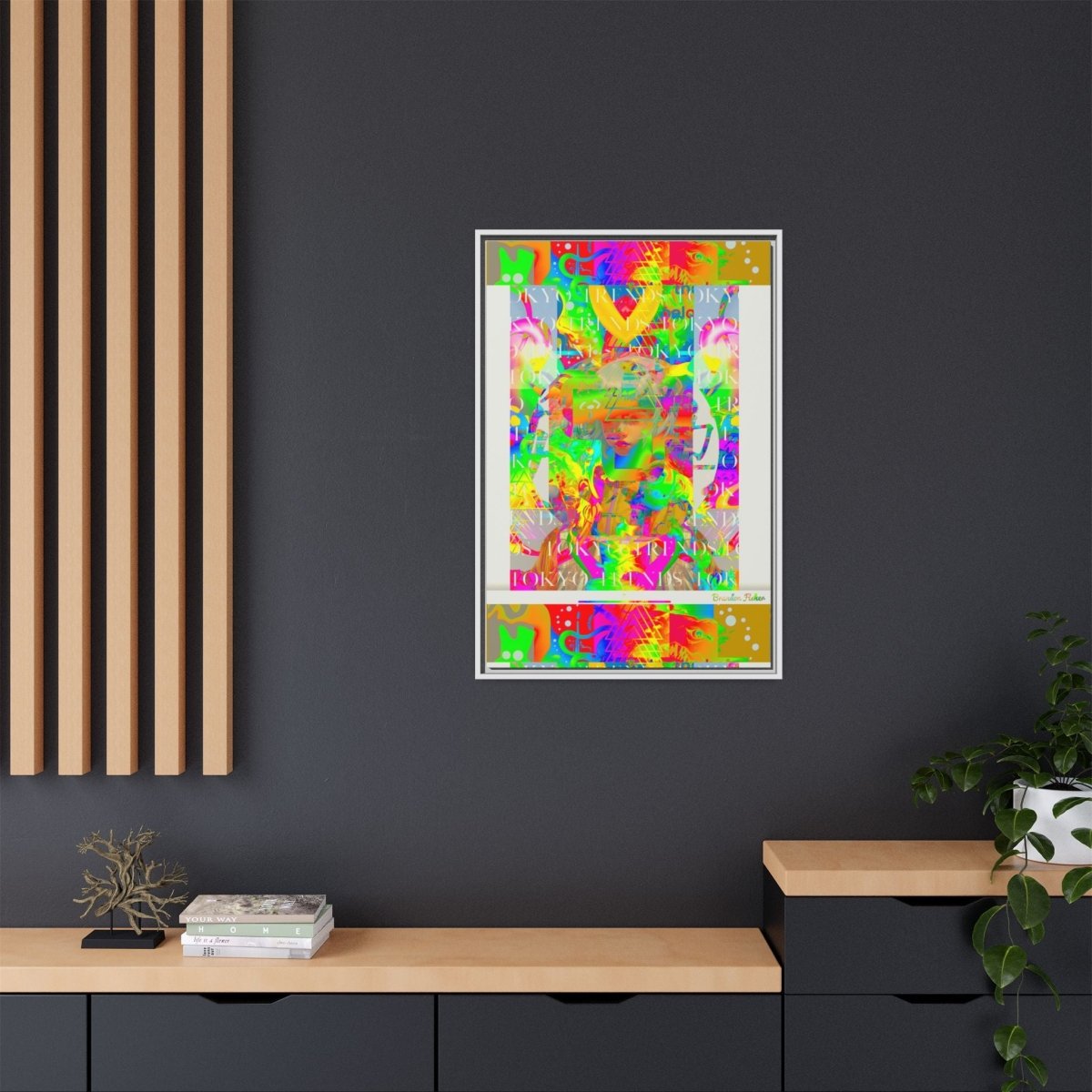 Tokyo Lights On Fire - Framed Canvas Art - Brandon Fisher Art