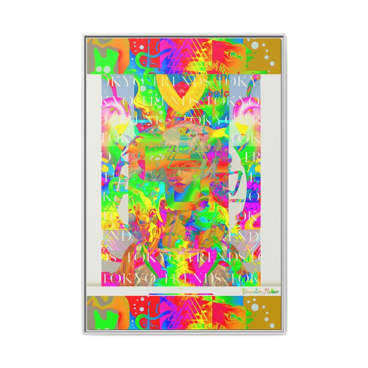 Tokyo Lights On Fire - Framed Canvas Art - Brandon Fisher Art