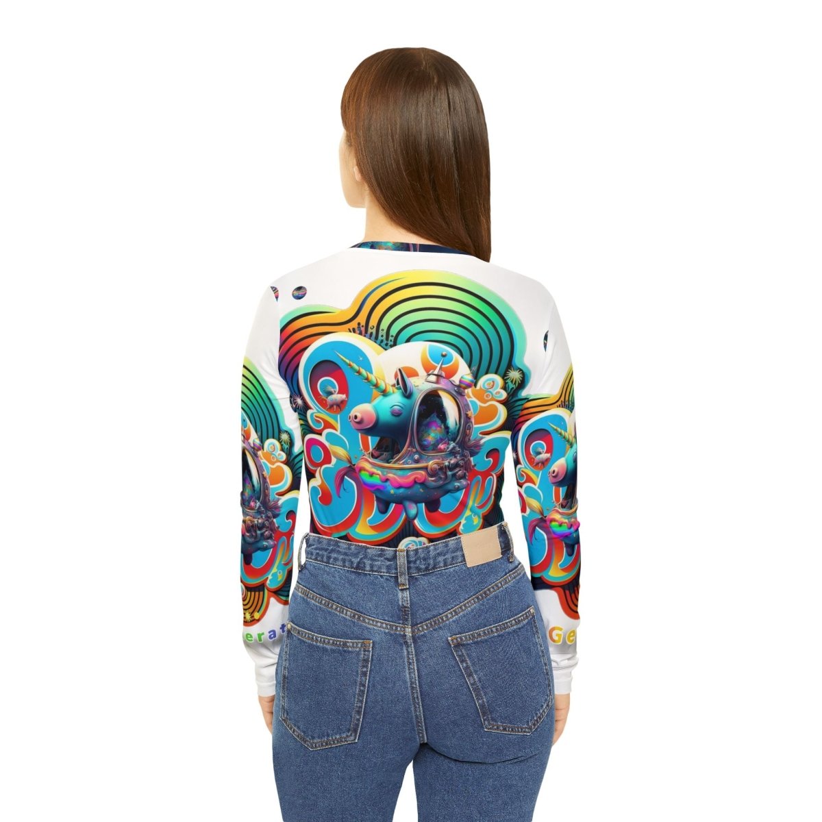 Women's Long Sleeve V - neck Shirt (AOP) - Brandon Fisher Art