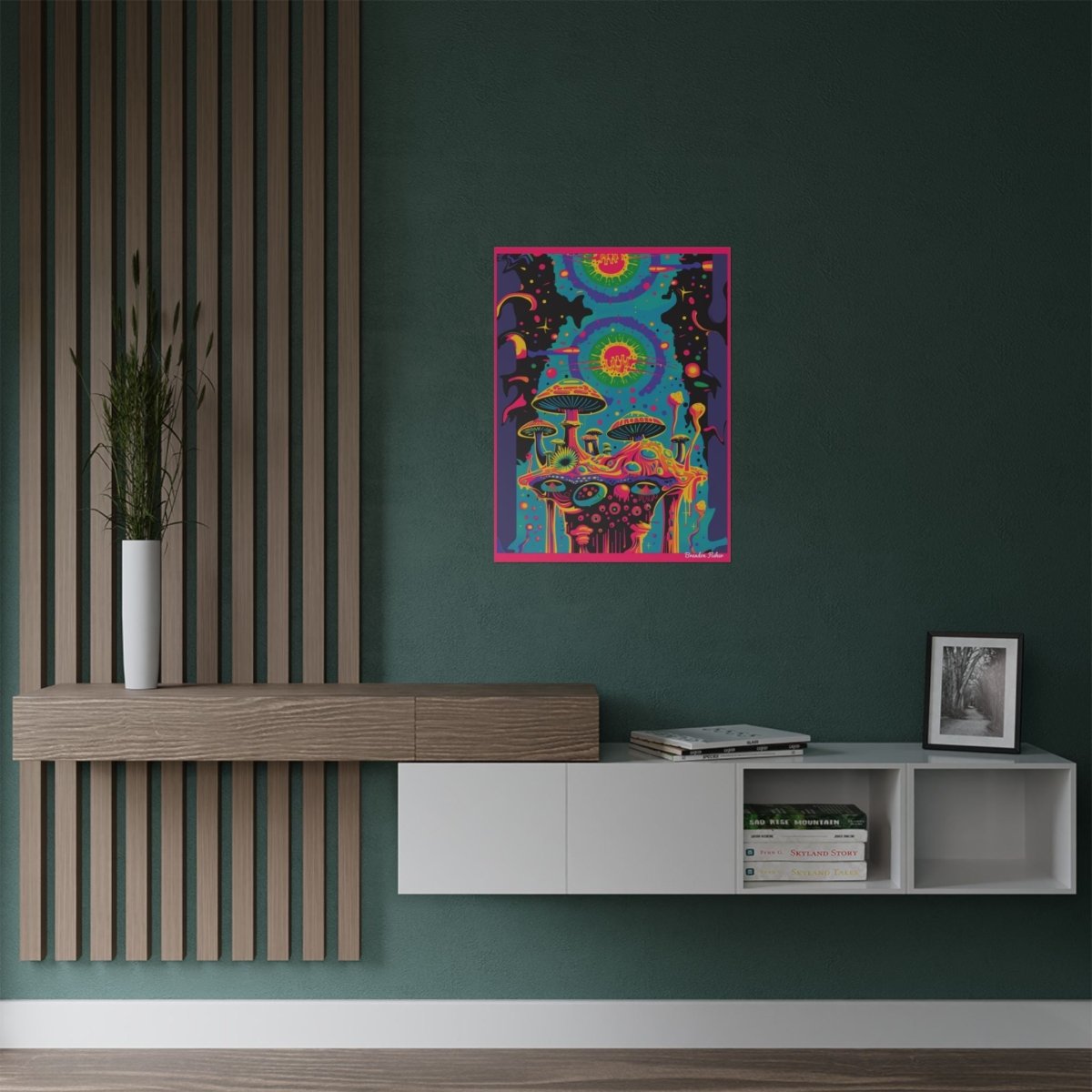 You Are Hallucinating - Vibrant Satin Poster - Brandon Fisher Art