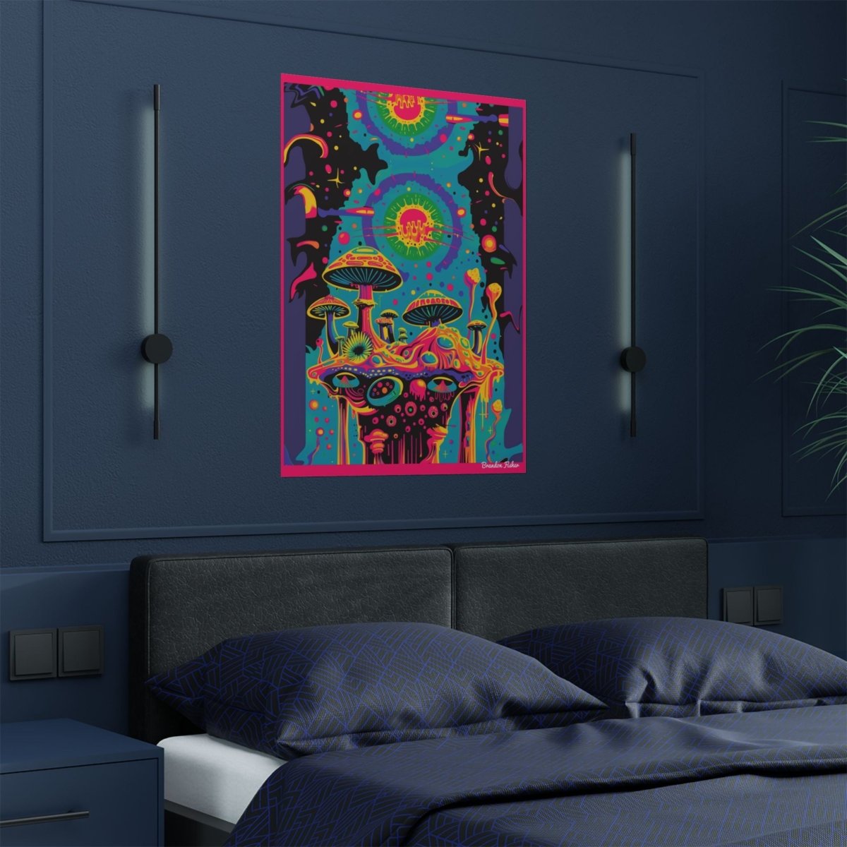 You Are Hallucinating - Vibrant Satin Poster - Brandon Fisher Art