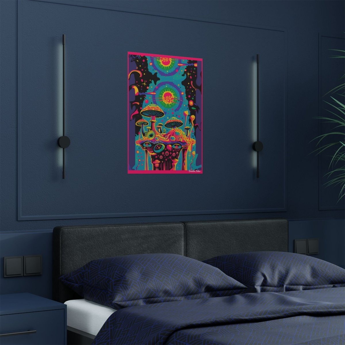 You Are Hallucinating - Vibrant Satin Poster - Brandon Fisher Art